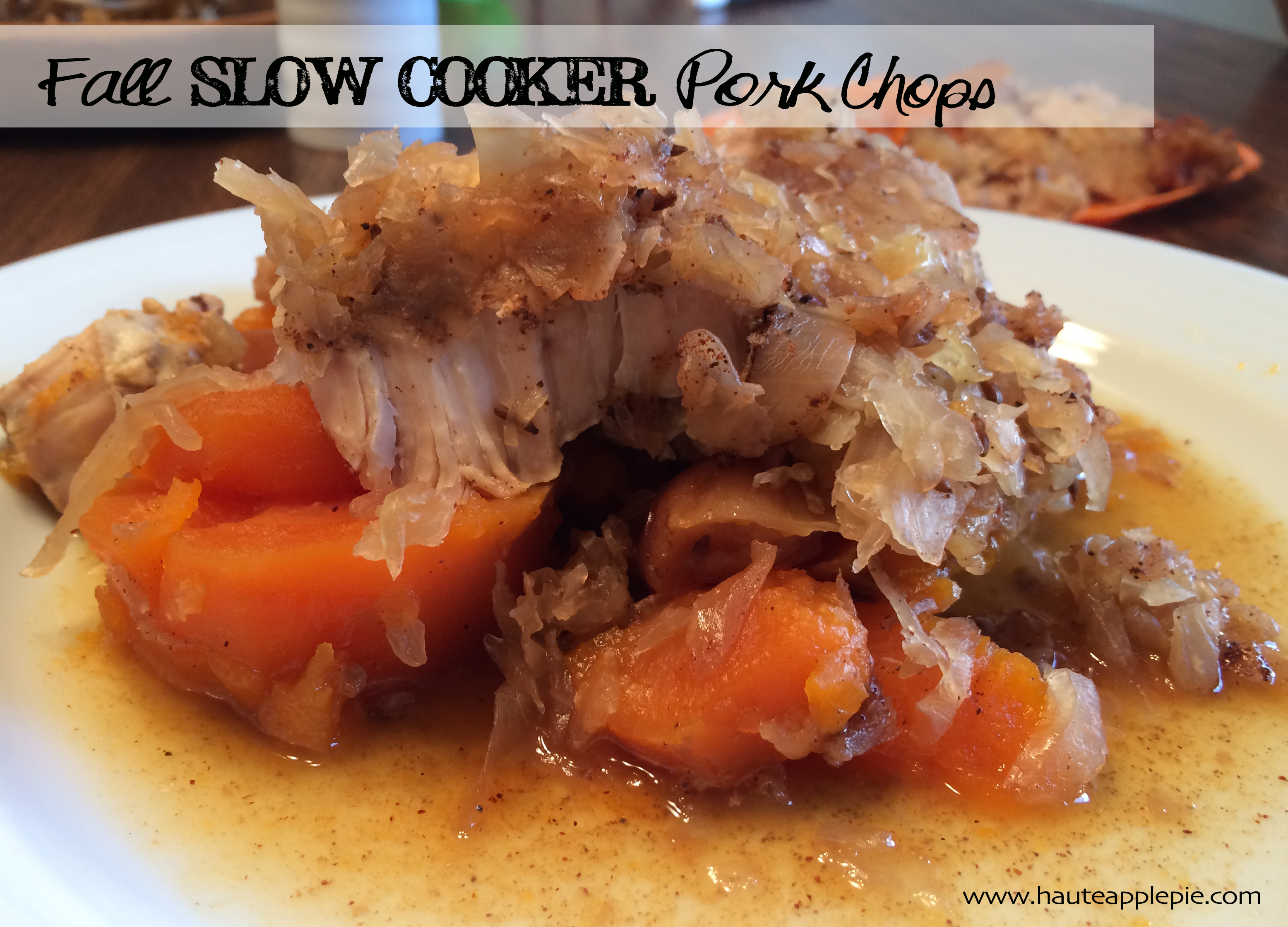 Fall Slow Cooker Pork Chops